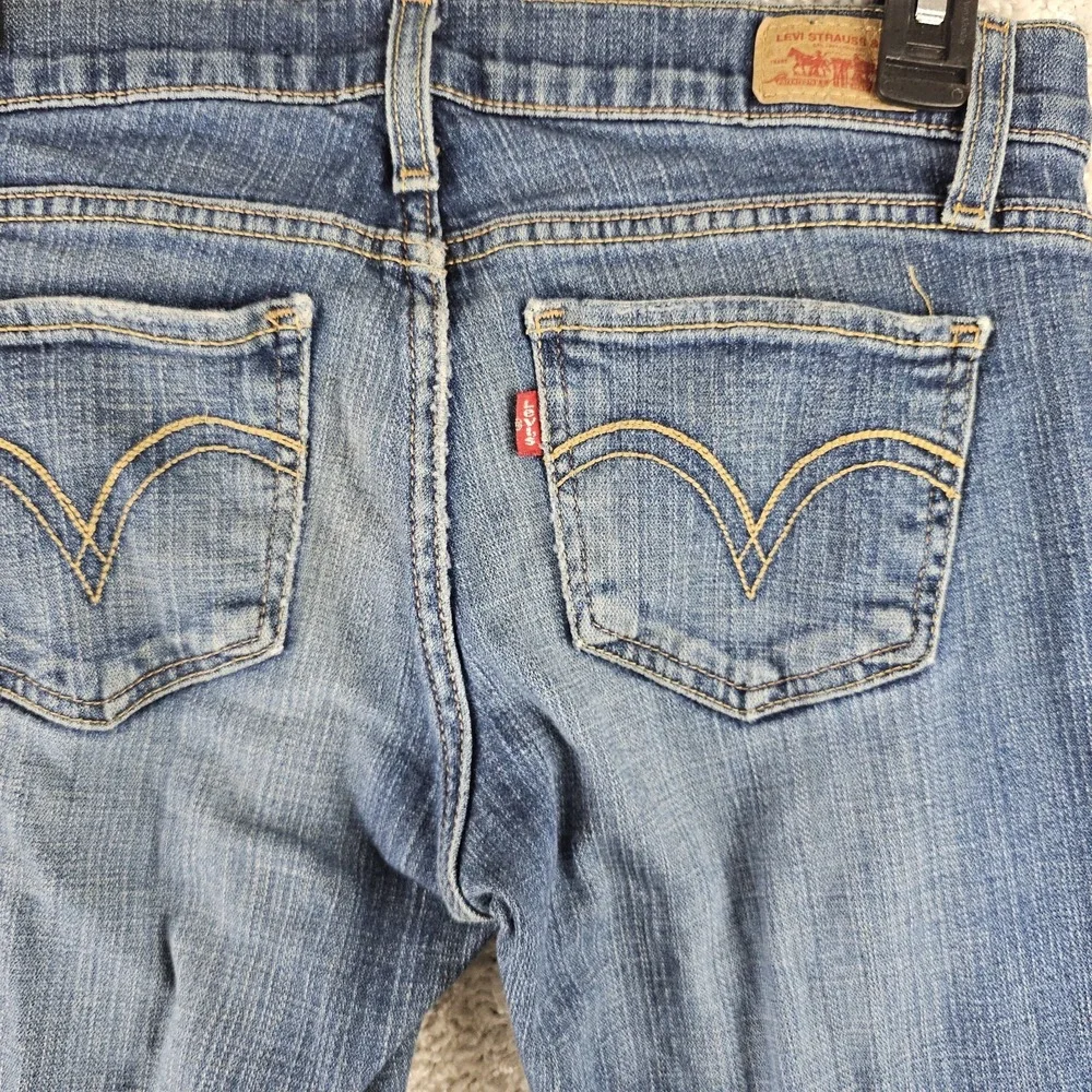 Levis 524 Too Superlow Bootcut Jeans Womens 3 Short 28x29 Blue Denim